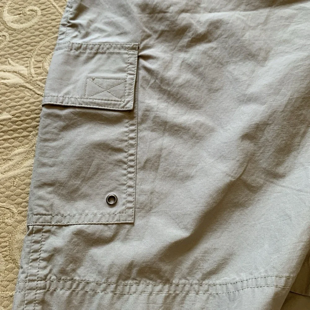 Vintage Men's Polo Sport Ralph Lauren Beige Swimming Trunks Lined Shorts Size XL